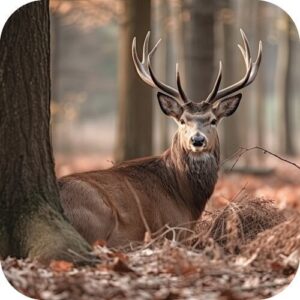 Viltjes liggend rendier in het bos 10 stuks