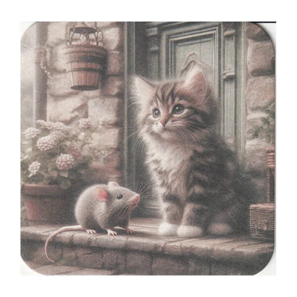 Viltjes Poes met muis 10 stuks - Afbeelding 2
