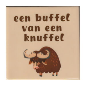 Een buffel van een knuffel
