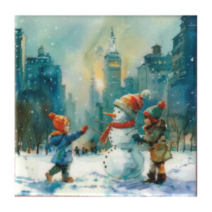 Kinderen maken een sneeuwpop