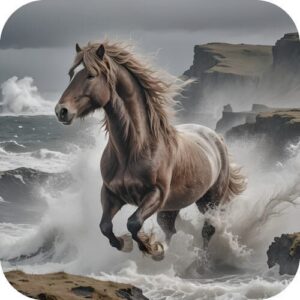 Viltjes rennend paard in zee 10 stuks