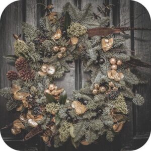 Viltjes kerstkrans 10 stuks