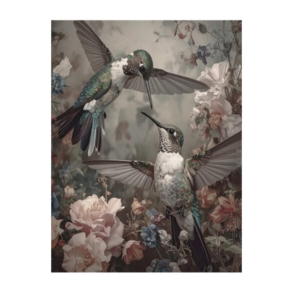 Vogels met bloemen