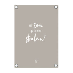 Hé zon ga je mee stralen?