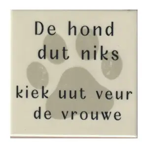 De hond dut niets