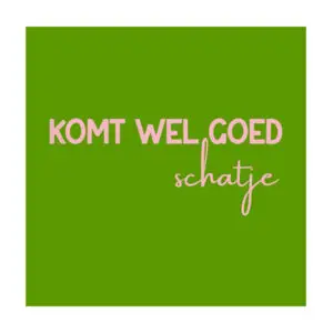 Komt wel goed schatje