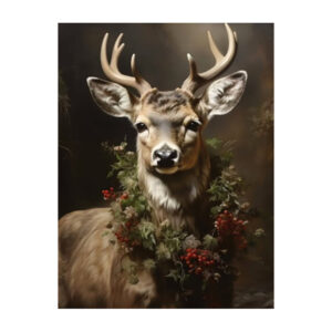 Hert met krans